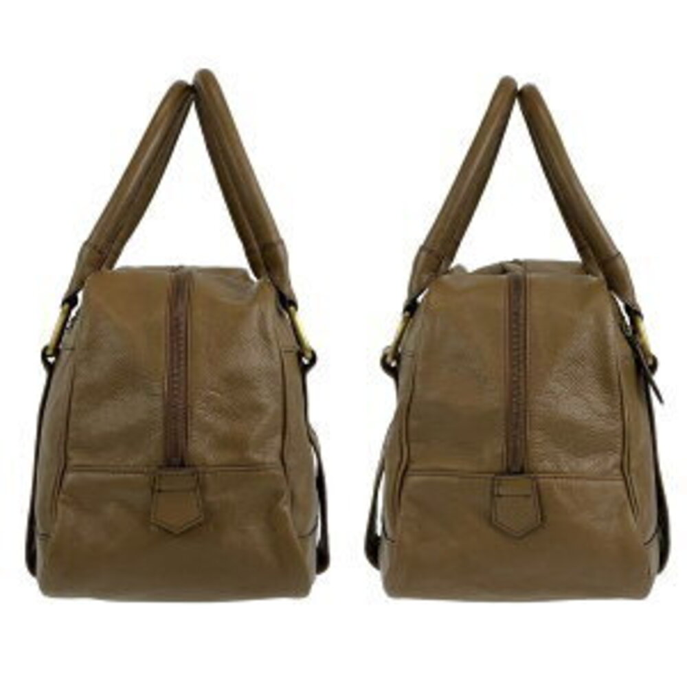 Burberry check Khaki Green brown leather handbag shoulder bag - Picture 7 of 10